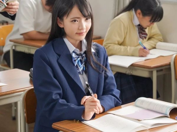 【学園の禁断ラブ】担任教師に恋する美少女JK、教室で発情!制服姿でチ●ポに夢中になりすぎてコスプレSEXに没頭♡